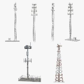 Cellular Towers Collection 2 3D model